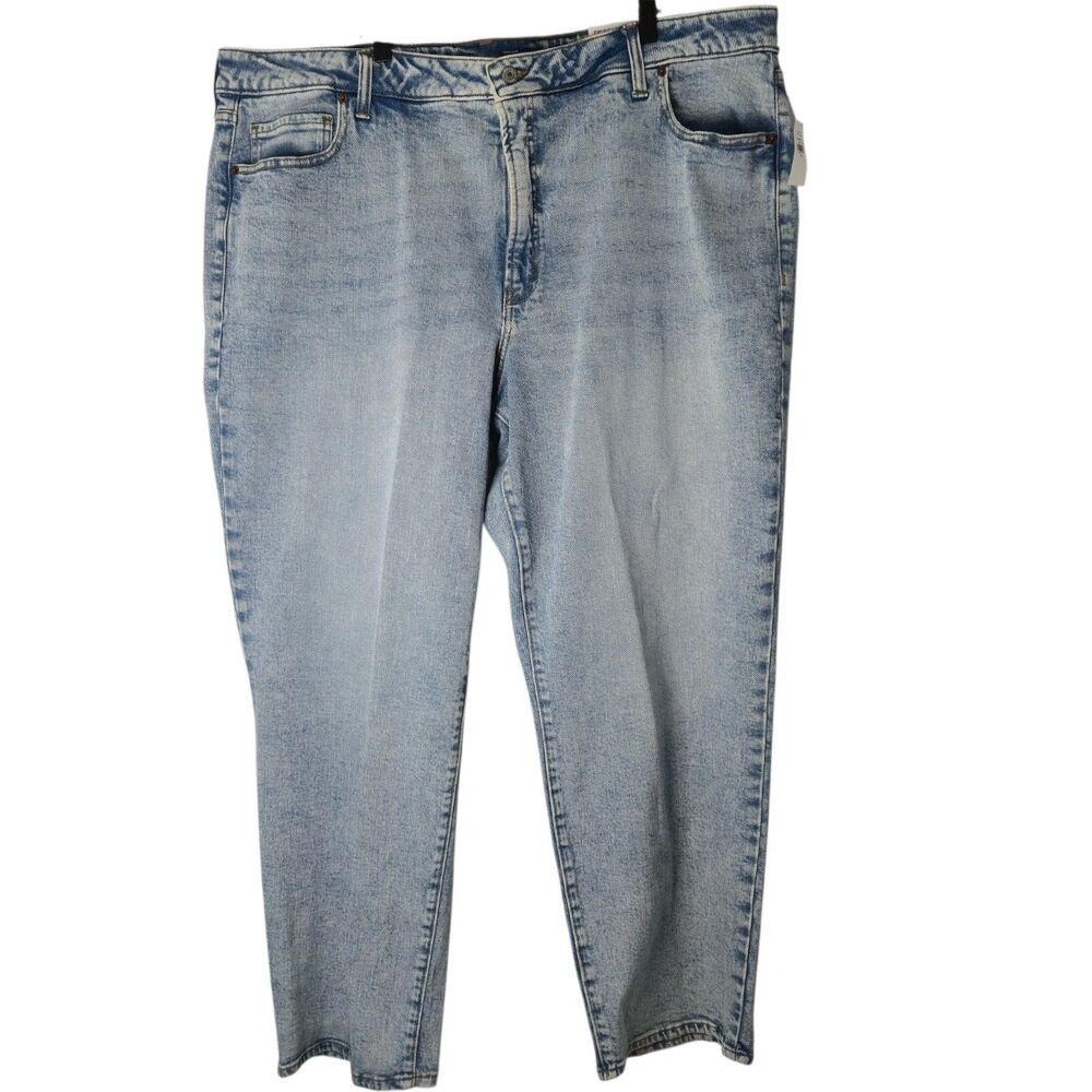 Old Navy Jeans OG Loose Womens Size 24 Light Wash Blue Denim High Rise NEW